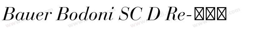 Bauer Bodoni SC D Re字体转换